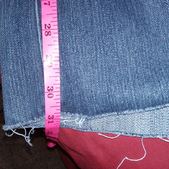 Dollhouse Boot Cut Blue Jeans Punk Metal Bar Hook And Eye Closure Raw Hem 5/6 - Picture 12 of 15